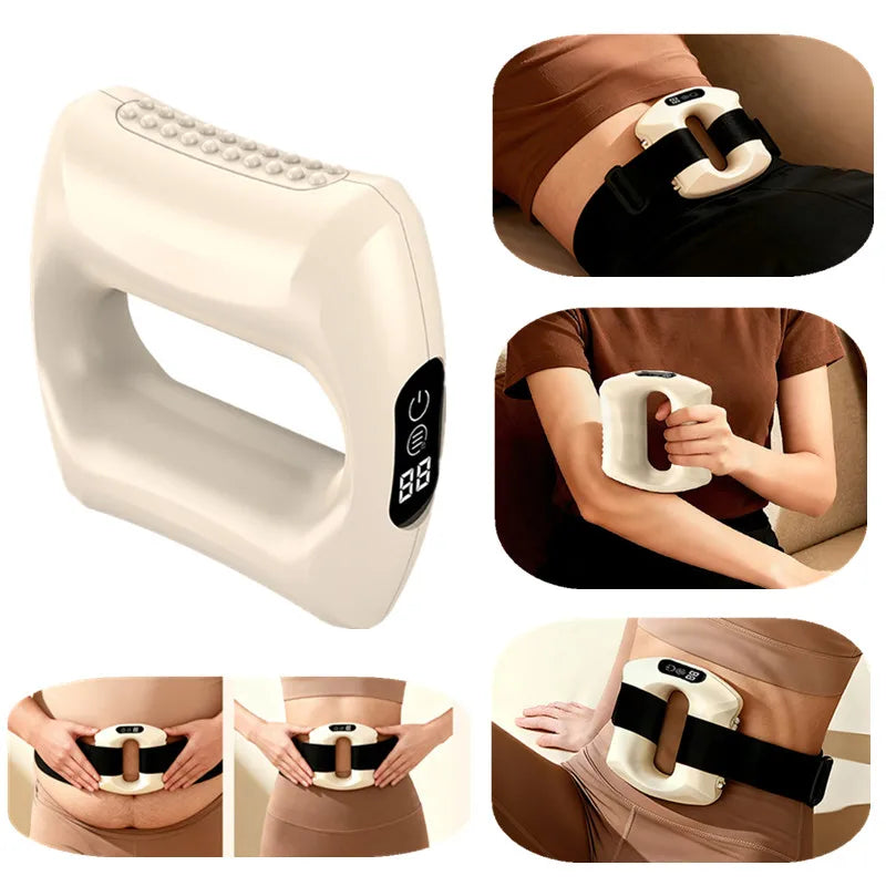 Electric Body Fascia Ring Fitness Massage Ring Vibration Body Shaping Massager Abdomen Belly Waist Deep Tissue Massage Device