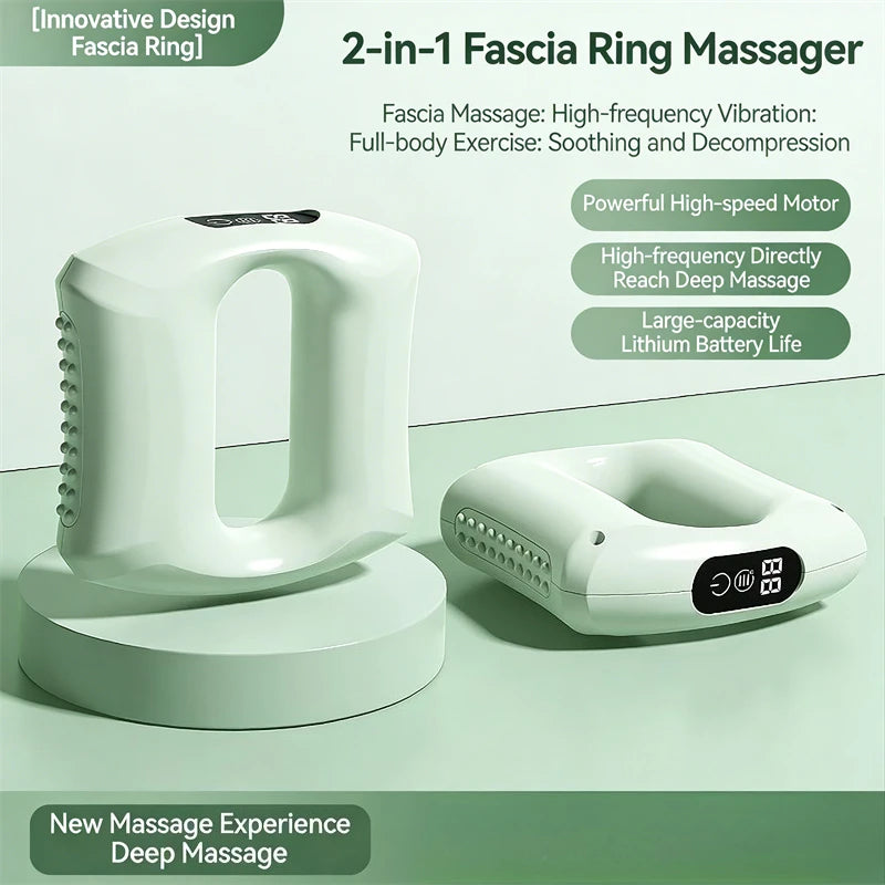 Electric Body Fascia Ring Fitness Massage Ring Vibration Body Shaping Massager Abdomen Belly Waist Deep Tissue Massage Device